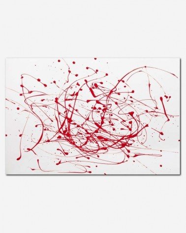 Pintura abstrata Red Drops - Dan Cristian