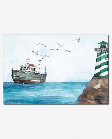 Farol e o mar - Linnaea Mallette