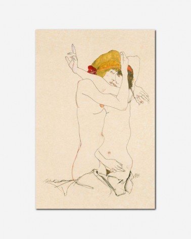Mulheres se abraçando - Egon Schiele