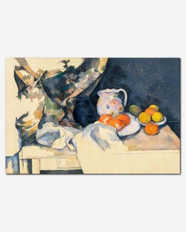 Cortina e frutas - Paul Cézanne