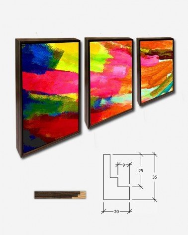 Trio Pinceladas abstratas - Linnaea Mallette