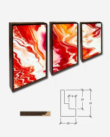 Trio Pintura acrílica abstrata - Dan Cristian