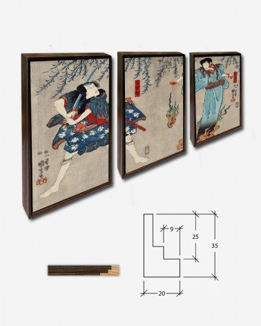 Trio Samurai Doguya Jinza - Utagawa Kuniyoshi