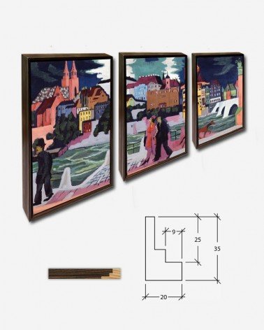 Trio Vista de Basel e Rhine - Ernst Kirchner