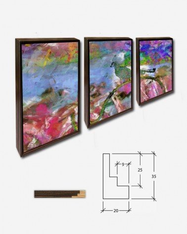 Trio Pássaro abstrato - Linnaea Mallette