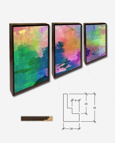 Trio Arte abstrata - Splashes - Martina Stokow