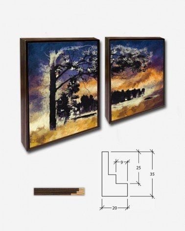 Duo Paisagem abstrata Sunset - Ken E