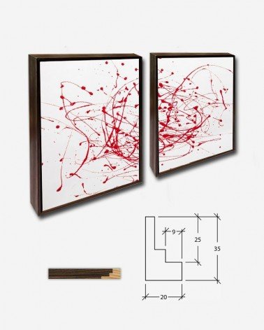 Duo Pintura abstrata Red Drops - Dan Cristian