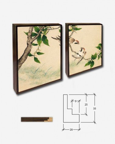 Duo Pássaros e flor - arte chinesa - Zhang Ruoai