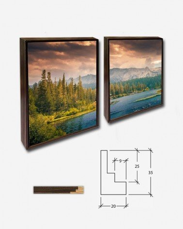 Duo Lago junto a montanha